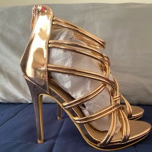 Rose gold heels
